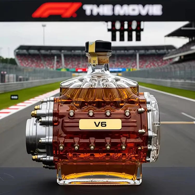 F1-V6 Motory Whiskey Skleněná Lahev Bez Olova